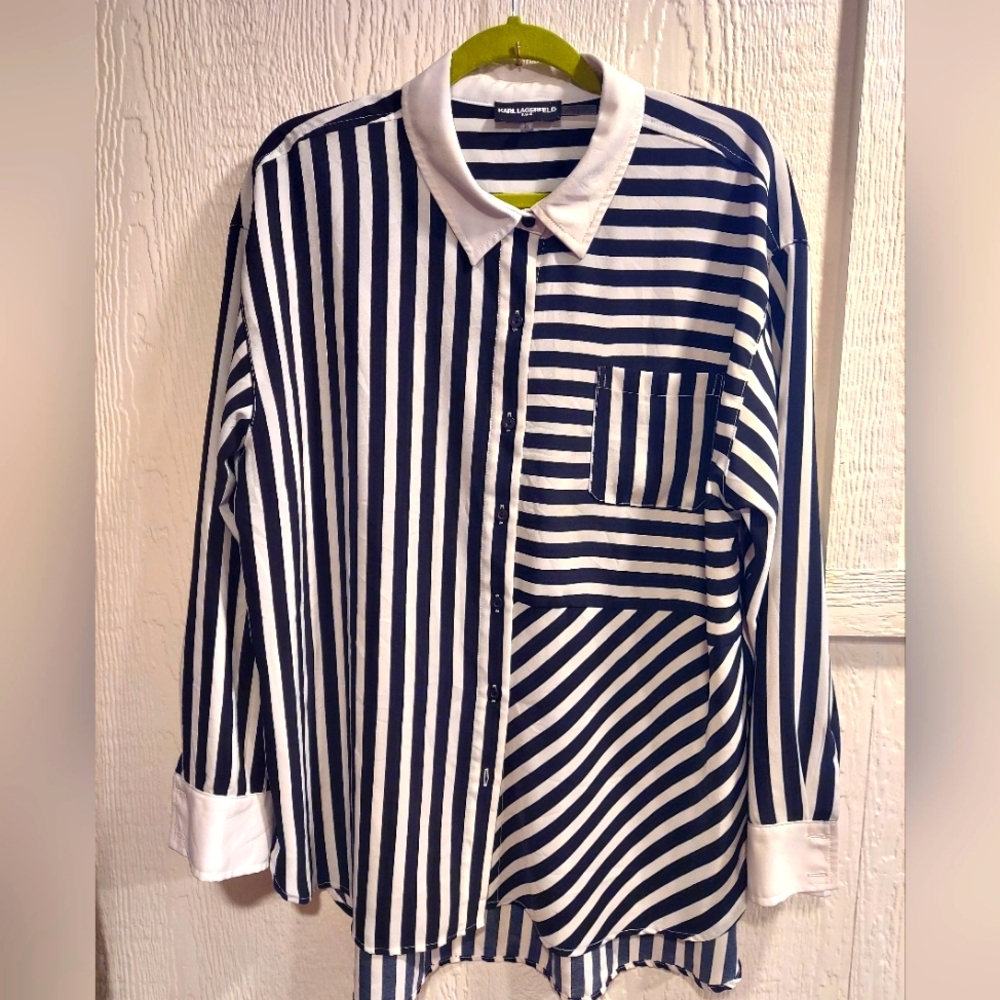Karl Laugerfeld tunic blouse women's XL